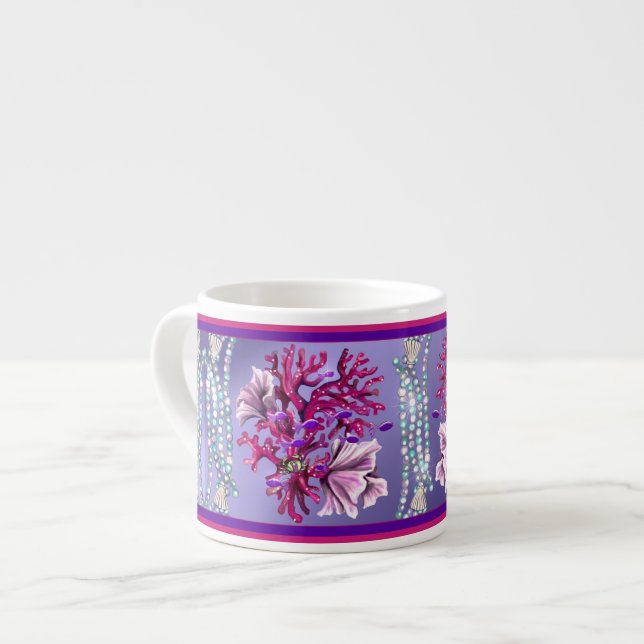 Purple ocean mermaid espresso cup (Front Left)