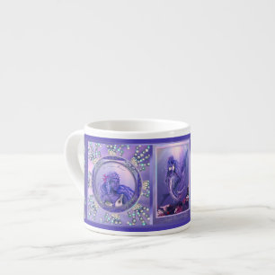 Purple ocean mermaid espresso cup