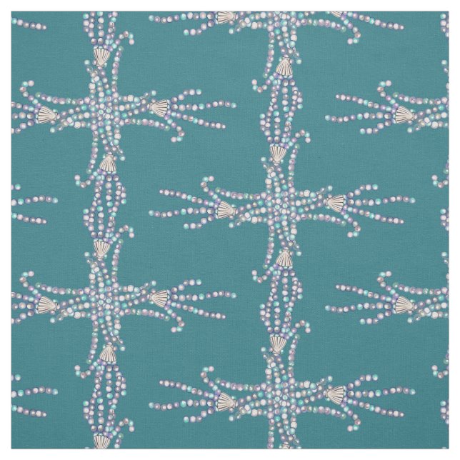 Purple Ocean Mermaid Fabric (Swatch)