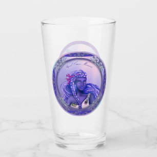 Purple ocean mermaid glass