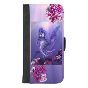 Purple Ocean Mermaid iPhone 8/7 Plus Wallet Case