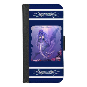 Purple Ocean Mermaid iPhone 8/7 Wallet Case