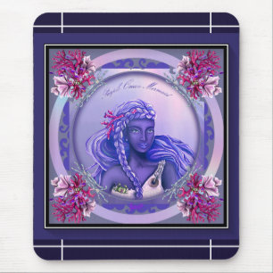 Purple Ocean Mermaid Mouse Pad