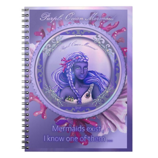 Purple Ocean Mermaid Notebook (Front)