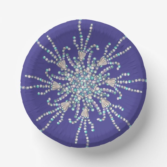 Purple Ocean Mermaid Paper Bowls (Front)