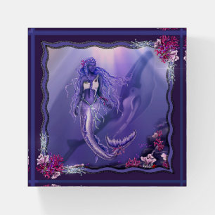 Purple Ocean Mermaid Paperweight