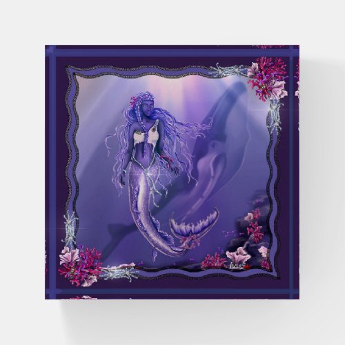 Purple Ocean Mermaid Paperweight