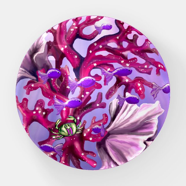 Purple Ocean Mermaid Paperweight (Front)