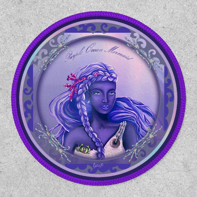 Purple Ocean Mermaid Patch (Front)