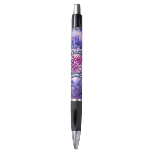 Purple Ocean Mermaid Pen (Front Vertical)