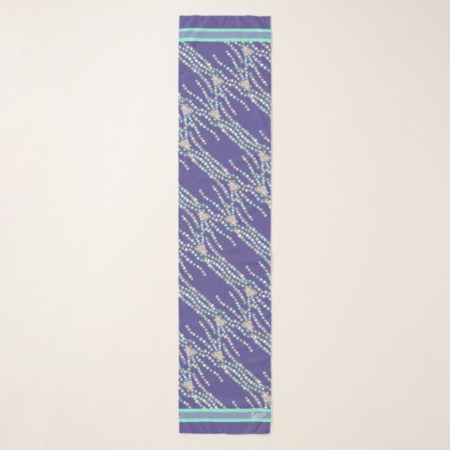 Purple Ocean Mermaid Scarf (Front)