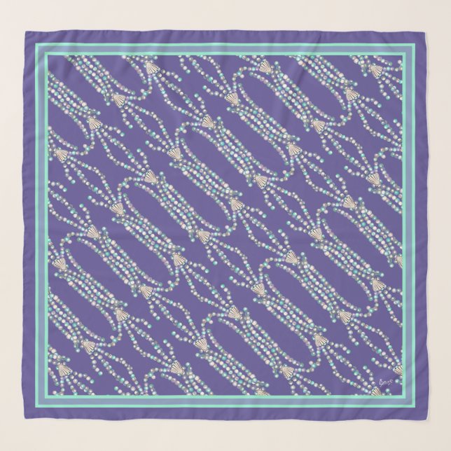 Purple Ocean Mermaid Scarf (Front)