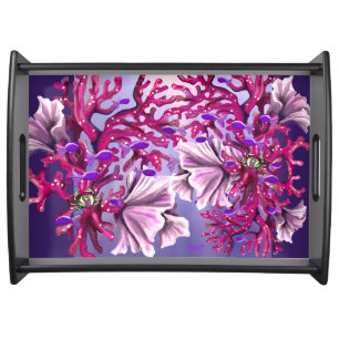 Purple Ocean Mermaid Serving Tray