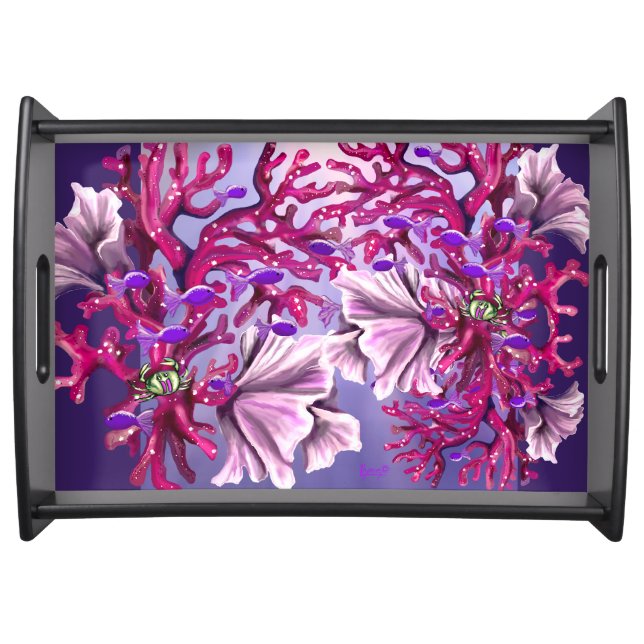 Purple Ocean Mermaid Serving Tray (Front)