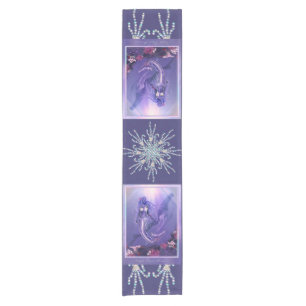 Purple Ocean Mermaid Short Table Runner