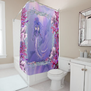 Purple Ocean Mermaid Shower Curtain