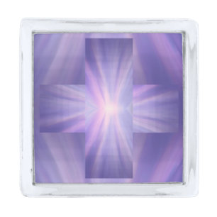 Purple Ocean Mermaid Silver Finish Lapel Pin