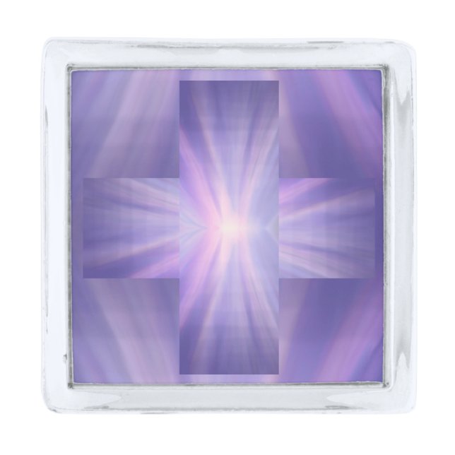 Purple Ocean Mermaid Silver Finish Lapel Pin (Front)