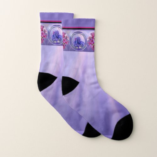 Purple Ocean Mermaid Socks