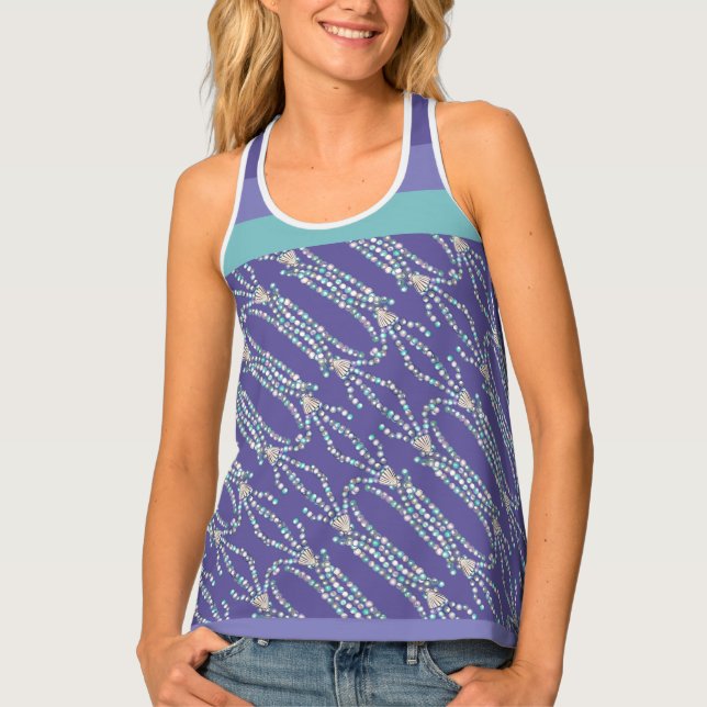 Purple Ocean Mermaid Tank Top (Front)
