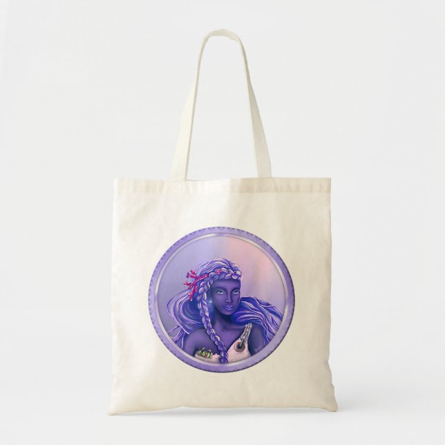 Purple Ocean Mermaid Tote Bag (Front)