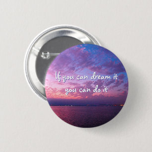 Purple ocean sunset photo dream it do it quote button