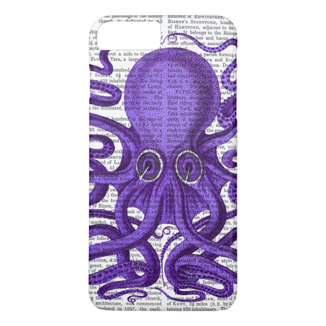 Purple Octopus Case-Mate iPhone Case (Back)