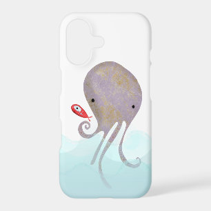 Purple Octopus colorful fantasy waves swimming iPhone 17 Case