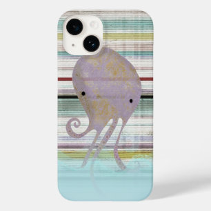 Purple Octopus colorful fantasy waves swimming Case-Mate iPhone 14 Case