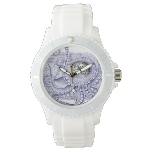 Purple Octopus Compass Watch