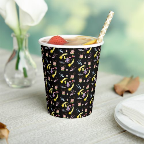 Purple Octopus Cupcake Happy Birthday Paper Cup