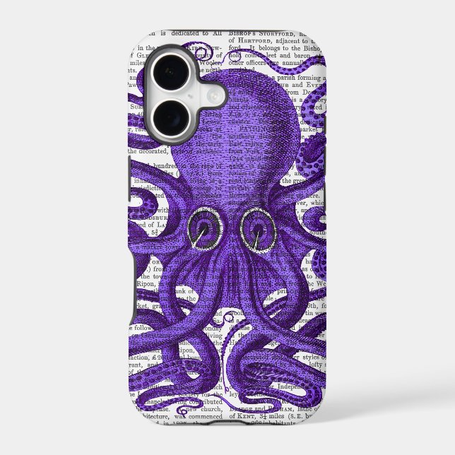 Purple Octopus Iphone Case (Back)