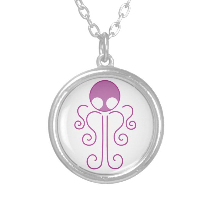 Purple Octopus Necklace