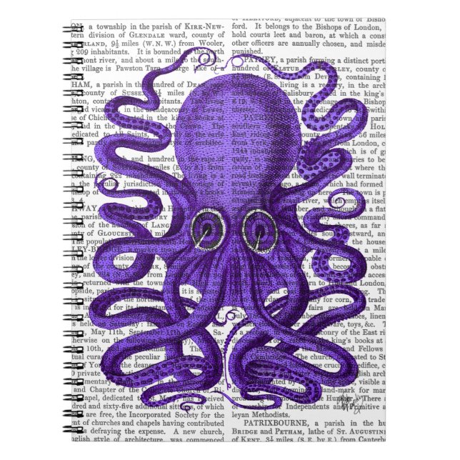 Purple Octopus Notebook (Front)