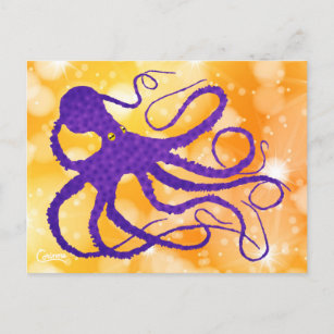 Purple Octopus - Postcard