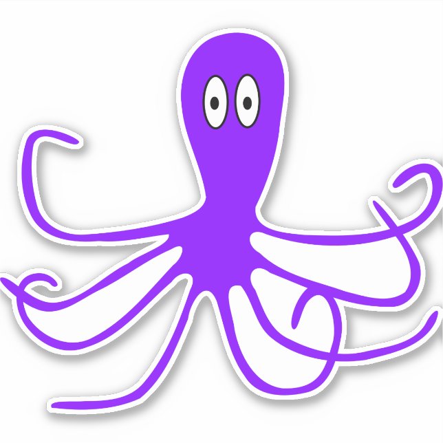 Purple Octopus Sticker (Front)