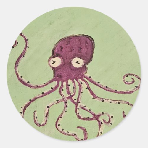 Purple Octopus Sticker _ Bert