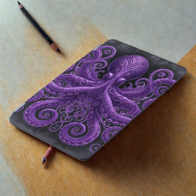 Purple Octopus Victorian Steampunk Kraken  iPad Mini Cover (Creator Uploaded)