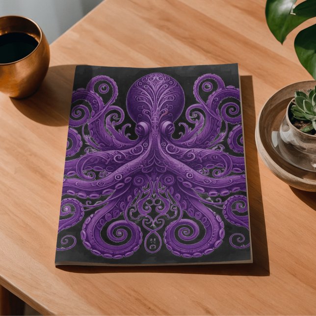Purple Octopus Victorian Steampunk Kraken  Tissue Paper (Creator Uploaded)
