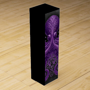 Purple Octopus Victorian Steampunk Kraken Wine Box
