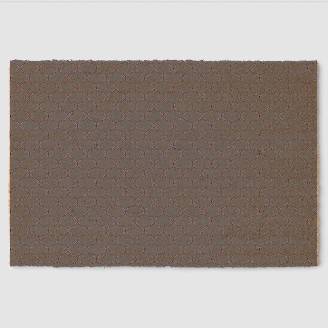 Purple Ogee Pattern Coir Mat (Front)
