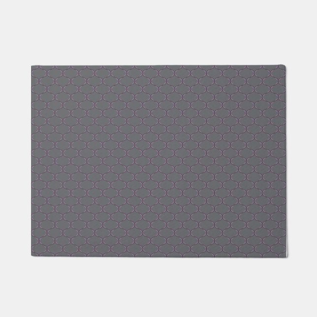 Purple Ogee Pattern Door Mat (Front)