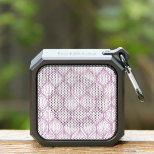 Purple ogee stripes pattern background bluetooth speaker