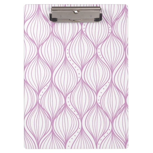 Purple ogee stripes pattern background clipboard (Front)