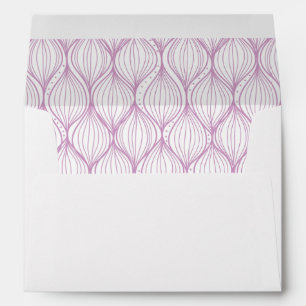 Purple ogee stripes pattern background envelope