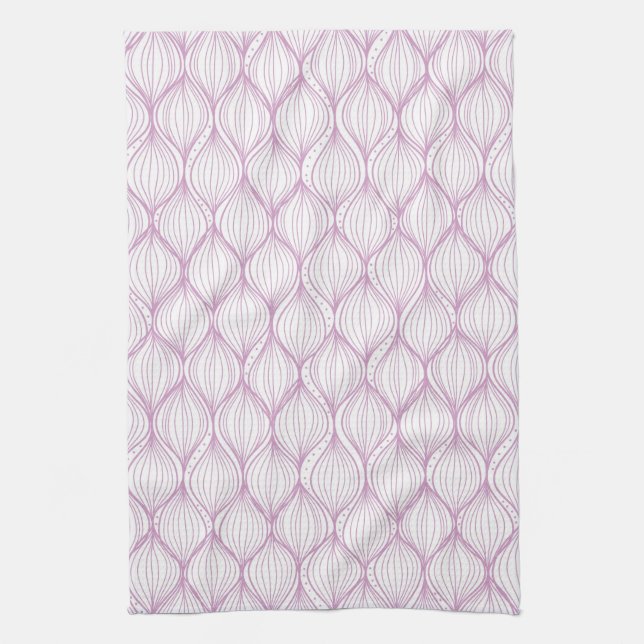 Purple ogee stripes pattern background kitchen towel (Vertical)