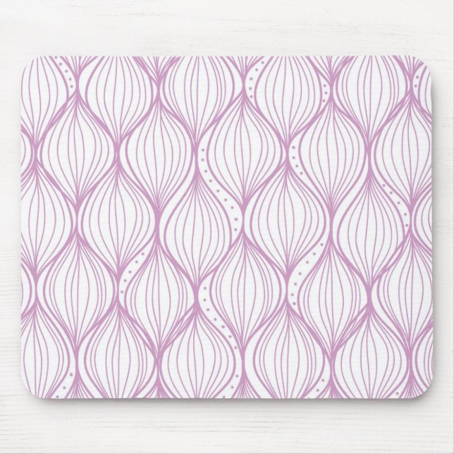 Purple ogee stripes pattern background mouse pad (Front)