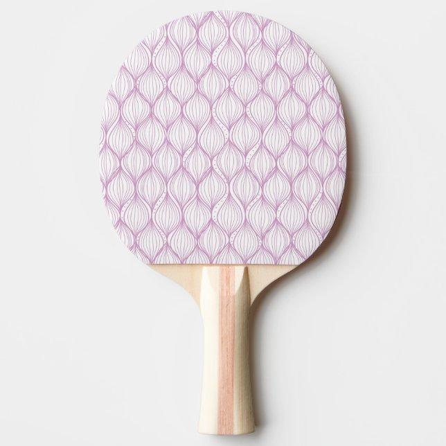 Purple ogee stripes pattern background Ping-Pong paddle (Front)