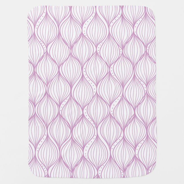 Purple ogee stripes pattern background swaddle blanket (Front)