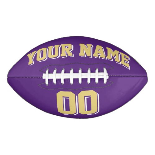 PURPLE OLD GOLD AND WHITE Custom Football